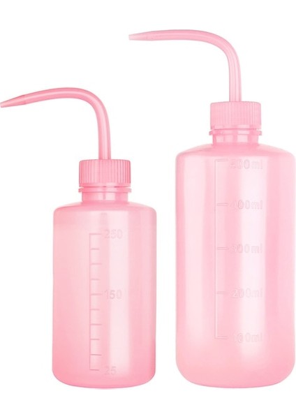 Pembe 250ML 500ML 250/500ML Sulama Kovası Etli Sulama Şişesi Çiçek Sıkılabilir Şişe Ölçek Etiketli Plastik Bükme Ağız Emniyet Yıkama Şişesi (Yurt Dışından)