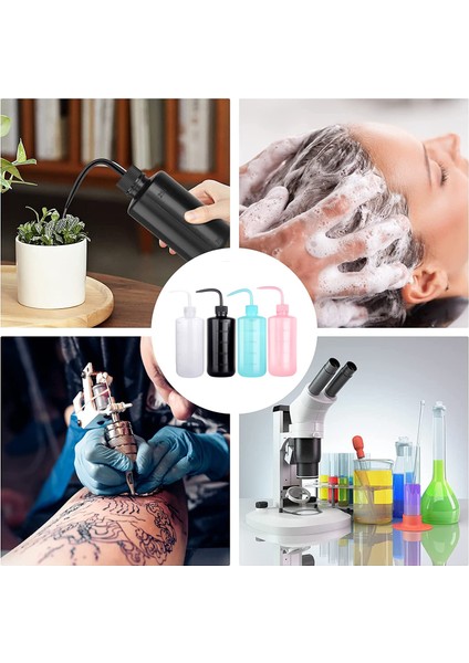 Pembe 250ML 500ML 250/500ML Sulama Kovası Etli Sulama Şişesi Çiçek Sıkılabilir Şişe Ölçek Etiketli Plastik Bükme Ağız Emniyet Yıkama Şişesi (Yurt Dışından)