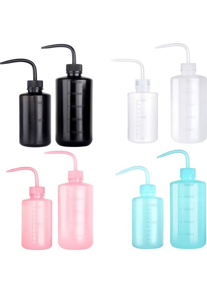 Pembe 250ML 500ML 250/500ML Sulama Kovası Etli Sulama Şişesi Çiçek Sıkılabilir Şişe Ölçek Etiketli Plastik Bükme Ağız Emniyet Yıkama Şişesi (Yurt Dışından)