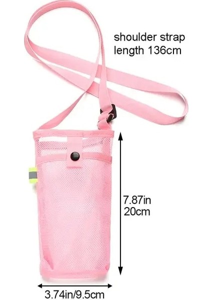 PINK-20X9.5CM Yaratıcı Taşınabilir 2 Litre Anti-Sıcak Bardak Kol Açık Seyahat Su Şişesi Tutucu Tumbler Taşıyıcı Yalıtımlı Bardak Tutucu Çanta (Yurt Dışından)