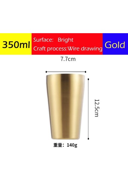 Altın 350-MATTE-B 175/300/350/450ML Metal Paslanmaz Çelik Stanley Kupalar Cam Stanley Termos Bardak Isıtmalı Kahve Elmas Tumbler Kişiselleştirilmiş 1 Adet (Yurt Dışından)