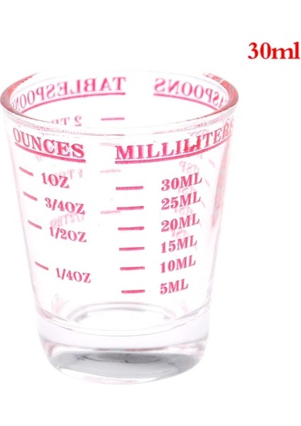 Rd 30 ml Cam Ölçüm Kabı Ölçekli Shot Cam Sıvı Cam Ons Bardak Pişirme Araçları Mutfak Aletleri (Yurt Dışından)