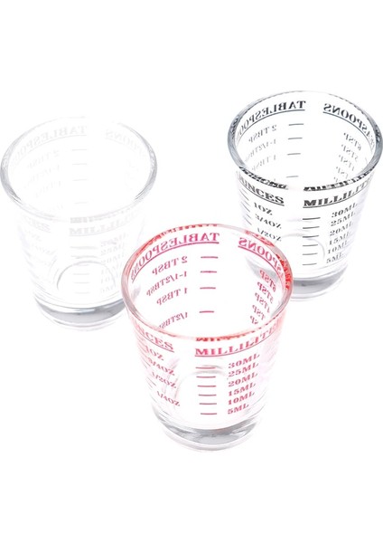 Rd 30 ml Cam Ölçüm Kabı Ölçekli Shot Cam Sıvı Cam Ons Bardak Pişirme Araçları Mutfak Aletleri (Yurt Dışından) modelleri