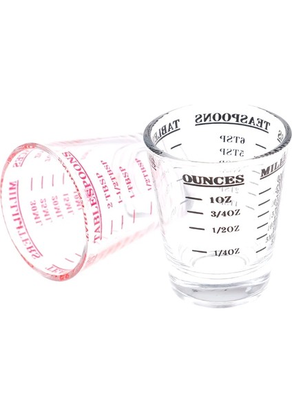 Rd 30 ml Cam Ölçüm Kabı Ölçekli Shot Cam Sıvı Cam Ons Bardak Pişirme Araçları Mutfak Aletleri (Yurt Dışından) fırsatları