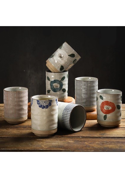 E 300 ml Vintage Japon Tarzı Seramik Kupalar 300 ml Çay Şarap Suşi Sake Fincan Komik Aile Restoran Dekorasyon Arkadaşlar Için Seyahat Hediye (Yurt Dışından) fırsatları