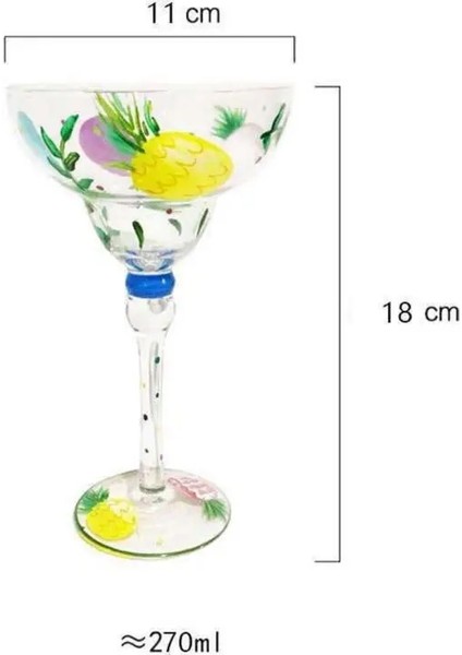 05 Mutfak Alet Kokteyl Cam Kadeh Bardak 270 ml El Yapımı Renkli El Yapımı Renkli Şarap Bardakları 270 ml Yaratıcı Margarita 2023 (Yurt Dışından)