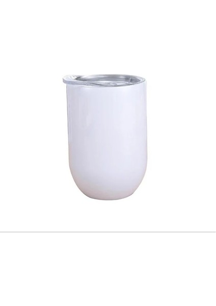 Beyaz Boşluklar 12OZ Boş Süblimasyon Tumbler 12OZ Kahve Kupaları Paslanmaz Çelik Mühürlü Kapaklı Yaratıcı Yalıtımlı Bira Kupaları Parti Için (Yurt Dışından)