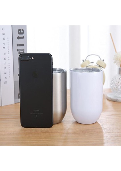 Beyaz Boşluklar 12OZ Boş Süblimasyon Tumbler 12OZ Kahve Kupaları Paslanmaz Çelik Mühürlü Kapaklı Yaratıcı Yalıtımlı Bira Kupaları Parti Için (Yurt Dışından) indirimleri