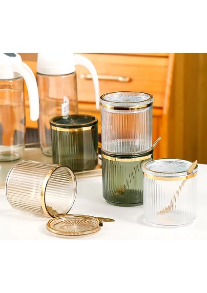 4 Adet Amber Hs Avrupa Akrilik Çizgili Baharat Kavanoz Akrilik Set Tuz Şeker Kavanoz Yaldızlı Mutfak Malzemeleri Soya Sosu Sirke Biber Depolama Şişesi (Yurt Dışından) fiyatları