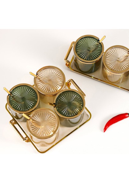 4 Adet Amber Hs Avrupa Akrilik Çizgili Baharat Kavanoz Akrilik Set Tuz Şeker Kavanoz Yaldızlı Mutfak Malzemeleri Soya Sosu Sirke Biber Depolama Şişesi (Yurt Dışından) indirimleri