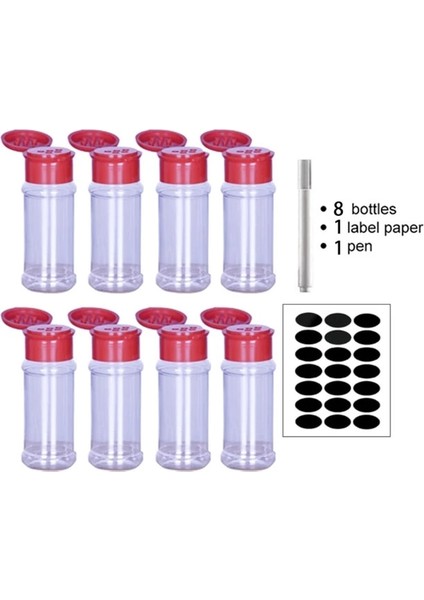 Kırmızı C Kavanoz Baharat Baharat Konteyner Plastik Barbekü Çeşni Mutfak Gadget Tuz ve Biber Çalkalayıcı Çeşni Mutfak Aracı (Yurt Dışından)