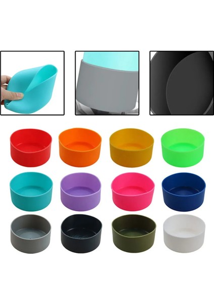 Siyah 9cm 7.5/9cm Silikon Kap Kol Uzay Pot Silikon Çizme Kauçuk Alt Ped 32-40OZ Hidro Şişe Su Şişesi Mutfak Için Evrensel (Yurt Dışından) indirimleri