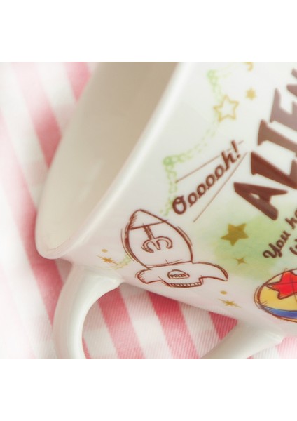 No7 250ML Disney Prenses Mickey Mouse Kahve Kupaları Seramik Bardak Çocuk Sevimli Karikatür Içme Bardağı 250ML Süt Suyu Çay Kolu Bardak + Kaşık (Yurt Dışından)