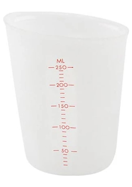 250ML Çok Fonksiyonlu Silikon Ölçüm Kabı Mutfak Ölçüm Araçları Ev Pişirme Pişirme Dıy Mum Sabun Yapımı Için (Yurt Dışından)