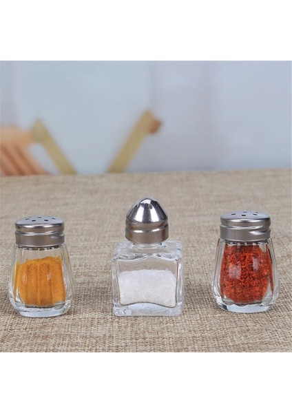 Küçük Kare Mini Baharat Çalkalayıcı Şişeleri Cam Baharat Çeşni Kavanoz Mutfak Tuz ve Biber Çalkalayıcı Baharat Kutuları Mutfak Gadget Aracı (Yurt Dışından)