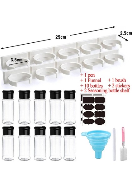 Set 2 100 ml Baharat Çalkalayıcı Şişe Seti Plastik Baharat Çeşni Kavanoz Mutfak Tuz Biber Çalkalayıcı Baharat Kutuları Mutfak Gadget Aracı (Yurt Dışından)