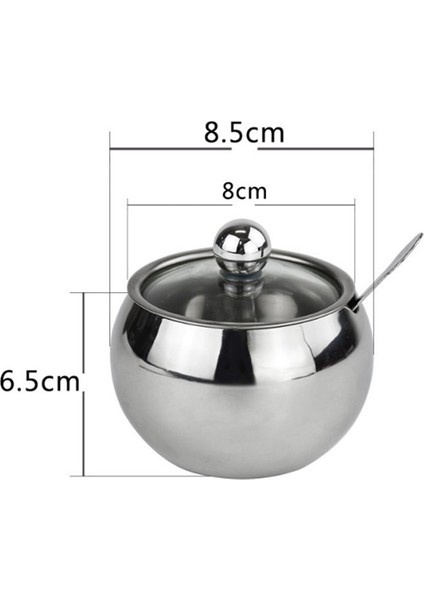 1 Kavanoz 304 Paslanmaz Çelik Görsel Cam Kapak Baharat Kutusu Tuz ve Biber Kavanozları Baharat Kutusu Şişe Pişirme Araçları Tuz ve Biber Seti (Yurt Dışından)