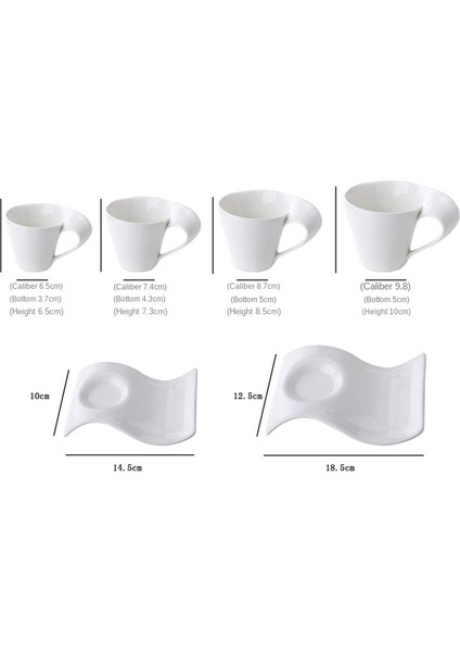 300 ml Avrupa Beyaz Porselen Kahve Fincanı Seramik Espresso Kupa Kahvaltı Süt Tatlı Fincan Çift Çay Kupa Hediye Ev Dekor Aksesuarları (Yurt Dışından) fiyatları