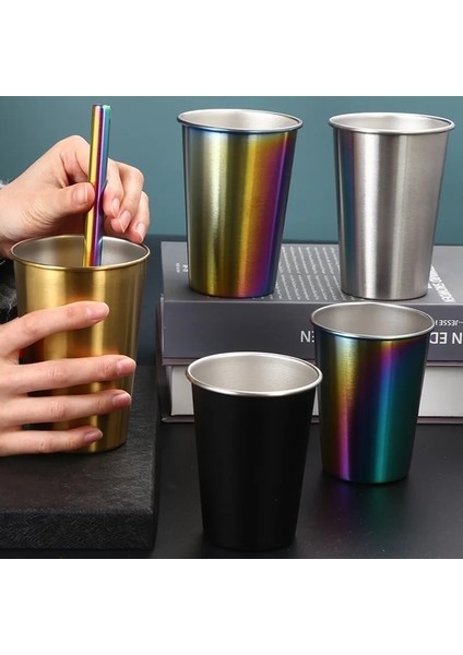 Gümüş 350ML 350ML/500ML Paslanmaz Çelik Bira Bardağı Soğuk Su Içecekleri Şarap Bardağı Metal Kahve Tumbler Çay Süt Kupa Kamp Seyahat Için (Yurt Dışından) fiyatları