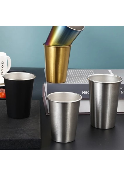 Gümüş 350ML 350ML/500ML Paslanmaz Çelik Bira Bardağı Soğuk Su Içecekleri Şarap Bardağı Metal Kahve Tumbler Çay Süt Kupa Kamp Seyahat Için (Yurt Dışından) modelleri