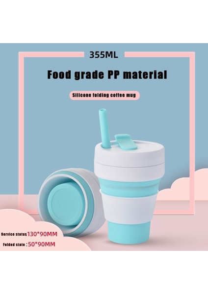 Gri 301-400 ml Gıda Sınıfı Silikon Malzeme Açık Seyahat Taşınabilir Katlanabilir Silikon Kahve Yaratıcı Hediye Spor Shrink Kupa Açık Seyahat (Yurt Dışından)