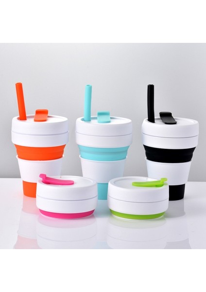 Gri 301-400 ml Gıda Sınıfı Silikon Malzeme Açık Seyahat Taşınabilir Katlanabilir Silikon Kahve Yaratıcı Hediye Spor Shrink Kupa Açık Seyahat (Yurt Dışından)