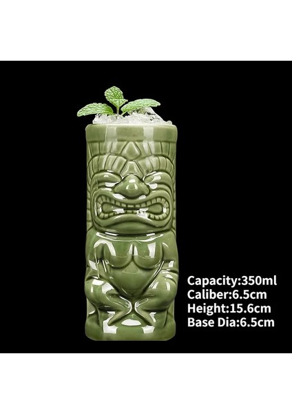 E3 350ML 175-750ML Hawaii Seramik Tiki Kupa Yaratıcı Porselen Bira Şarap Sürahisi Parti Kokteyl Cam Bardak Bar Aracı (Yurt Dışından)