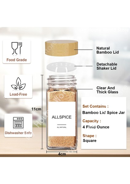 1 Adet Kavanoz Seti Bambu Kapaklı Baharat Pot Cam Baharat Kavanozları Baharat Organizatör Mutfak Baharat Tuz Biber Kavanozları Baharatlar Için Shaker Baharat Kavanoz Seti (Yurt Dışından) fiyatları