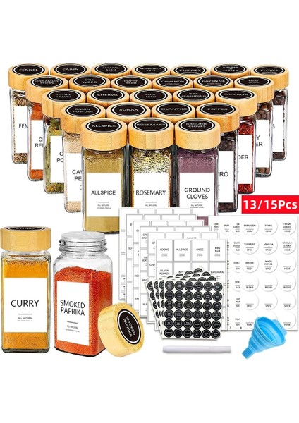 1 Adet Kavanoz Seti Bambu Kapaklı Baharat Pot Cam Baharat Kavanozları Baharat Organizatör Mutfak Baharat Tuz Biber Kavanozları Baharatlar Için Shaker Baharat Kavanoz Seti (Yurt Dışından) indirimleri