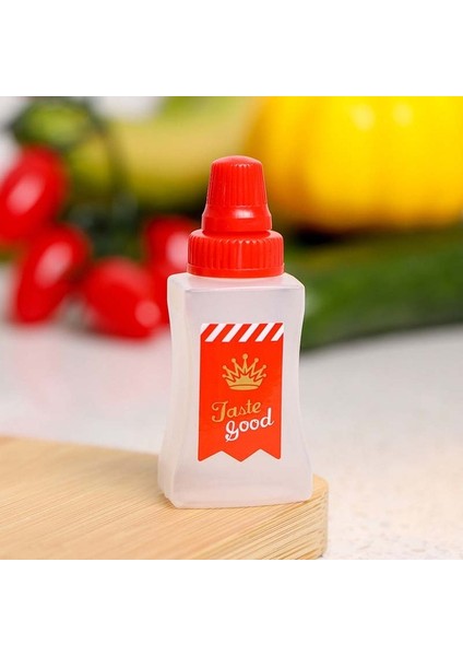 Kırmızı Tadı Iyi Mini Sos Şişesi Taşınabilir Salata Ketçap Bal Kavanozları Küçük Bento Sıkılabilir Şişe Baharat Organizatör Yemek Kabı Aksesuarları (Yurt Dışından)