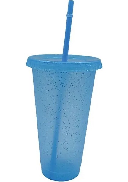 L4 9.8X6X17.3 cm Payetli Glitter Saman Bardak Yeniden Kullanılabilir Gıda Sınıfı Hasır Kapaklı Kupalar Plastik Tumbler Mat Kahve Suyu Süt Çay Içme Şişesi (Yurt Dışından)