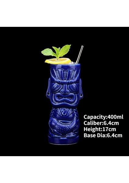 C2 400ML 175-750ML Hawaii Seramik Tiki Kupa Yaratıcı Porselen Bira Şarap Sürahisi Parti Kokteyl Cam Bardak Bar Aracı (Yurt Dışından)