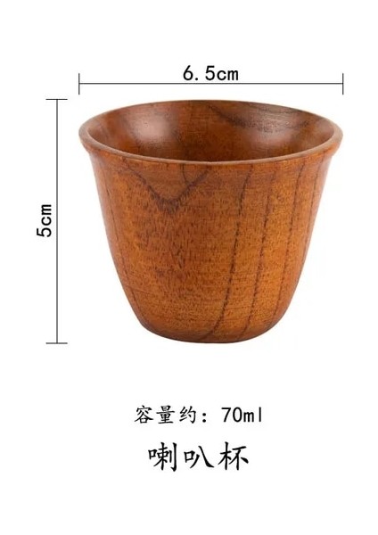 Trompet Kupası 401-500 ml Ahşap Büyük Göbek Bardak El Yapımı Hünnap Ahşap Saplı Bardak Bira Çay Kahve Süt Su Bardağı Mutfak Bar Drinkware Mutfak Bar Için 1 Pc (Yurt Dışından)