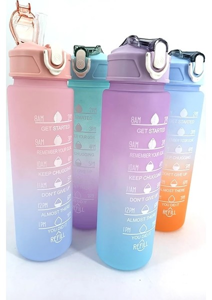Pembe 2 900 ml 900 ml Samanlı Su Şişesi Motivasyon Spor Su Şişesi Kızlar Için Sızdırmaz Içme Şişeleri Açık Seyahat Spor Sürahiler (Yurt Dışından) fiyatları