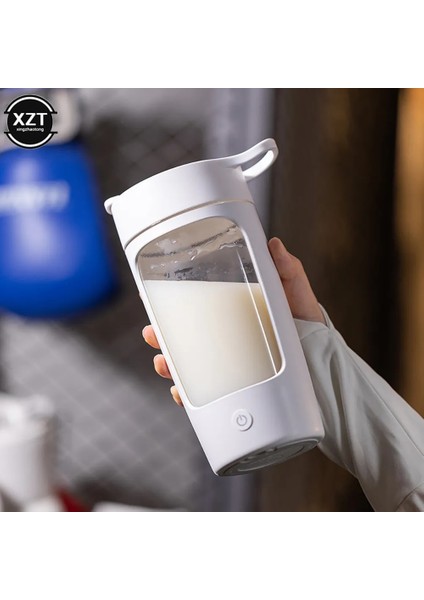 Pembe USB 650 ml Elektrikli Protein Shaker Şişe Peynir Altı Suyu Protein Tozu Karıştırma Şişesi Spor Fitness Salonu Açık Seyahat Şişesi Şarj Edilebilir (Yurt Dışından)