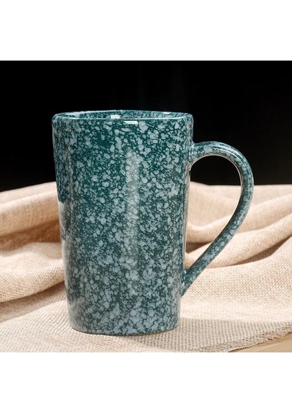 Mavi Beyaz 401-500ML Büyük Seramik Kupa Porselen Kahve Kupaları Çay Bardağı Coffeeware Teaware Fırın Değiştirilmiş Kahve Fincanı Ofis Içme Kupası Ev Çift Bardak (Yurt Dışından)