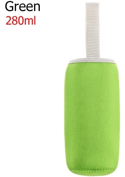 280 ml Yeşil Kullanışlı Taşınabilir Su Şişesi Kapağı Vakum Bardak Kol Cam Şişe Çantası Kılıfı Su Şişesi Kılıfı Açık Spor Kamp Aksesuarları (Yurt Dışından)