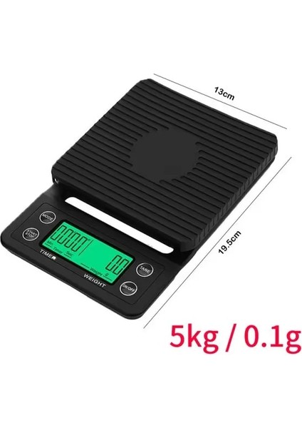 5 kg 0.1g 3 Kg/0.1g 5 Kg/0.1g Dijital Kahve Terazisi Zamanlayıcı ile Taşınabilir Elektronik Dijital Mutfak Terazisi Yüksek Hassasiyetli LCD Elektronik Terazi (Yurt Dışından)