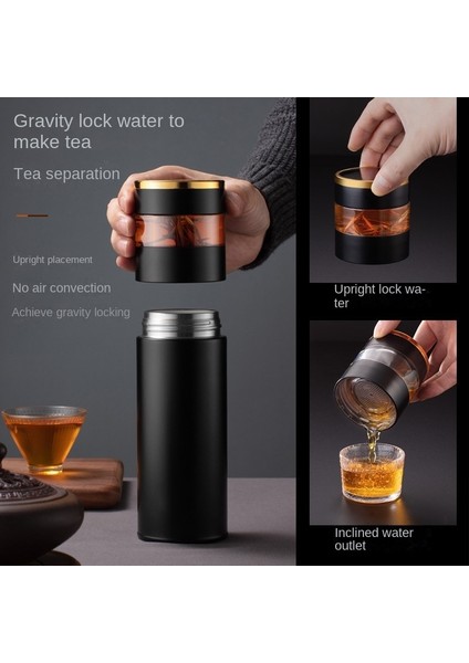 Cam-Gun Gri 401-500ML Çay Demlik Termos Sıcaklık LED Ekran 450ML Yalıtımlı Bardak Paslanmaz Çelik Tumbler Termos Seyahat Kahve Kupa (Yurt Dışından)