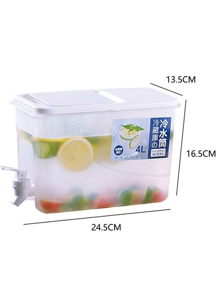 4l 3l/5l Buzdolabı Soğuk Su Isıtıcısı Büyük Içecek Dağıtıcı Su Isıtıcısı Musluk ile Meyve Limonata Şişesi Pot Soğuk Içecek Su Sürahisi Kova (Yurt Dışından)