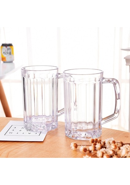 500ML 500ML 500ML Şeffaf Bira Kupası Plastik Kırılmaz Kahvaltı Süt Kahve Suyu Su Bardağı Barware Drinkware Ev Partisi Bar Ktv (Yurt Dışından)