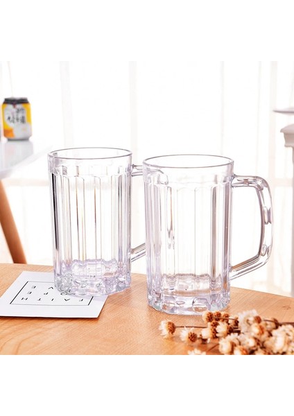 500ML 500ML 500ML Şeffaf Bira Kupası Plastik Kırılmaz Kahvaltı Süt Kahve Suyu Su Bardağı Barware Drinkware Ev Partisi Bar Ktv (Yurt Dışından)
