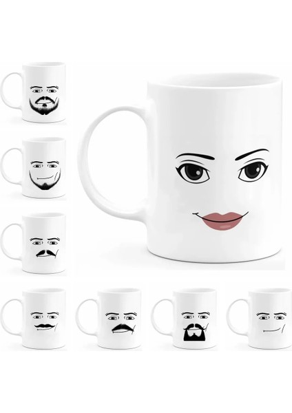 Temizle 301-400 ml Oyun Inspired Adam Yüz Kupa Komik Erkek Veya Kadın Yüzleri Kahve Kupa Sevimli Oyun Doğum Günü Hediyesi Okula Dönüş Kupa (Yurt Dışından) fiyatları