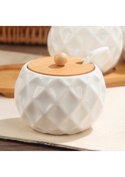 1 Adet Yaratıcı Seramik Baharat Kavanoz Kapaklı Ev Baharat Sıcak Sos Kutusu Tuz Şekerlik Soya Sosu Sirke Şişesi Kitchenaccessories (Yurt Dışından)