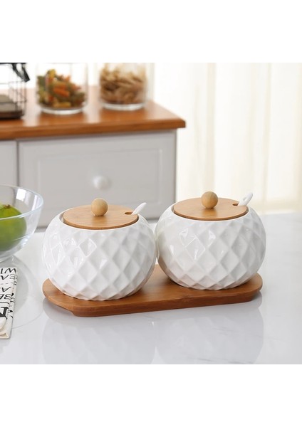1 Adet Yaratıcı Seramik Baharat Kavanoz Kapaklı Ev Baharat Sıcak Sos Kutusu Tuz Şekerlik Soya Sosu Sirke Şişesi Kitchenaccessories (Yurt Dışından)