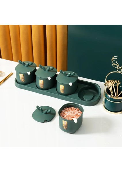 Turuncu 3 Adet Baharat Kutusu Biber Baharat Çalkalayıcı Tuz Baharat Organizatör Mutfak Şişe Çeşni Şişe Kavanoz Konteyner Kaşık Baharat Kavanozları (Yurt Dışından) modelleri