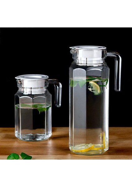 2 Adet 2 Adet Beyaz Cam Sıcak/soğuk Su Sürahi Kapak Gıda Sınıfı Plastik Anti-Toz Sızdırmaz Kapaklı Tıpalar Cam Bistro Sürahi (Yurt Dışından)