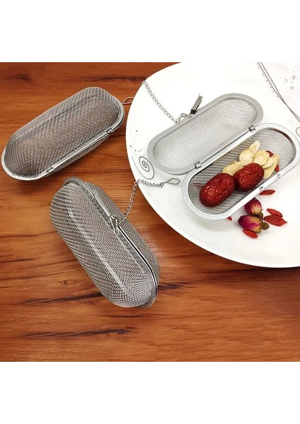 Kalp Paslanmaz Çelik Pişirme Baharat Demlik Ince Örgü Gevşek Çay Bitkisel Süzgeç Genişletilmiş Zincir Mutfak Baharat Topları (Yurt Dışından) fırsatları