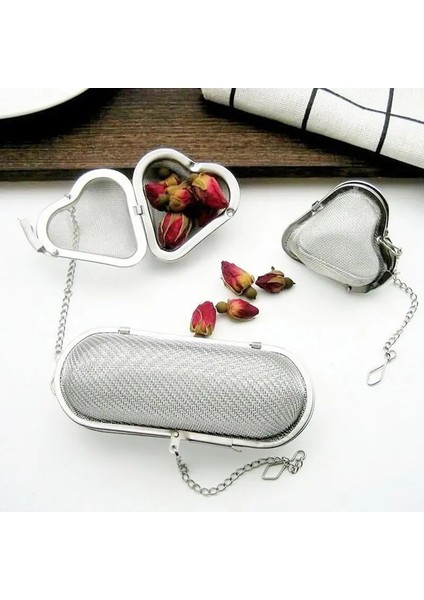 Kalp Paslanmaz Çelik Pişirme Baharat Demlik Ince Örgü Gevşek Çay Bitkisel Süzgeç Genişletilmiş Zincir Mutfak Baharat Topları (Yurt Dışından) indirimleri