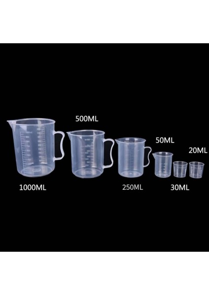 1000ML 20-1000ML Plastik Ölçüm Kabı Şeffaf Ölçekli Gıda Sınıfı Ayırma Bardakları Dıy Kek Epoksi Reçine Takı Yapımı Araçları (Yurt Dışından)